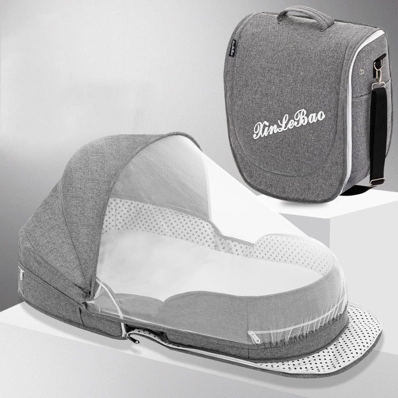 Portable Folding Crib Bed