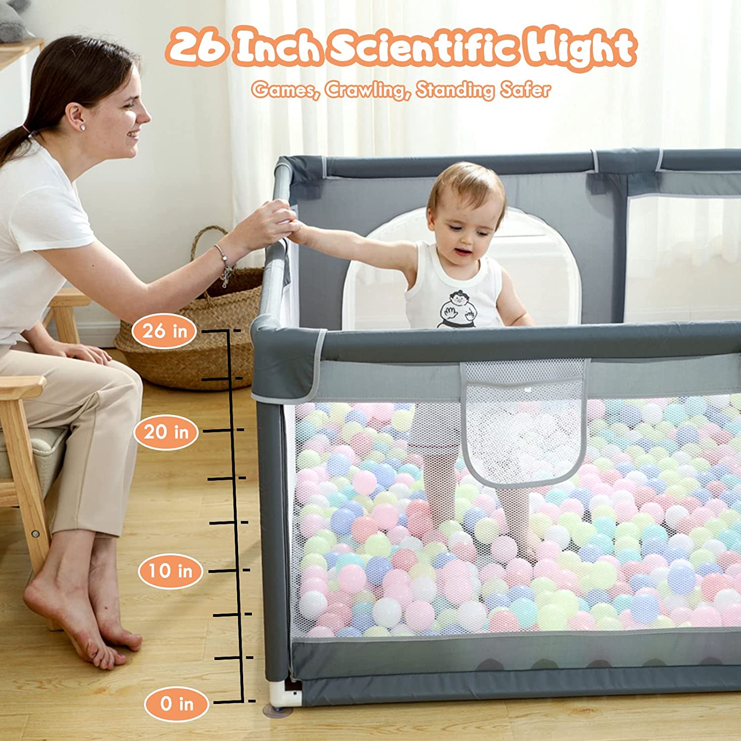 Baby Play Yard With Gate