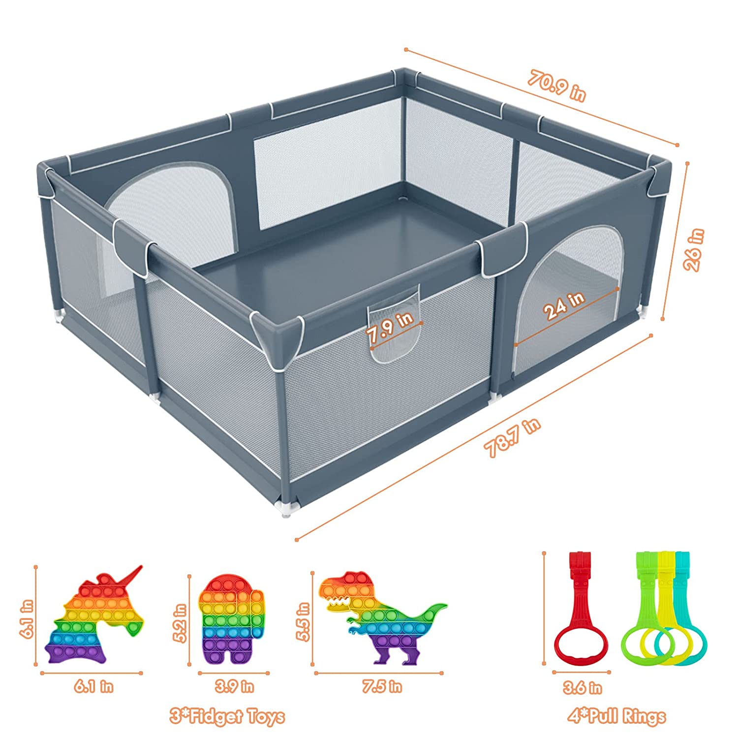 Baby Play Yard With Gate