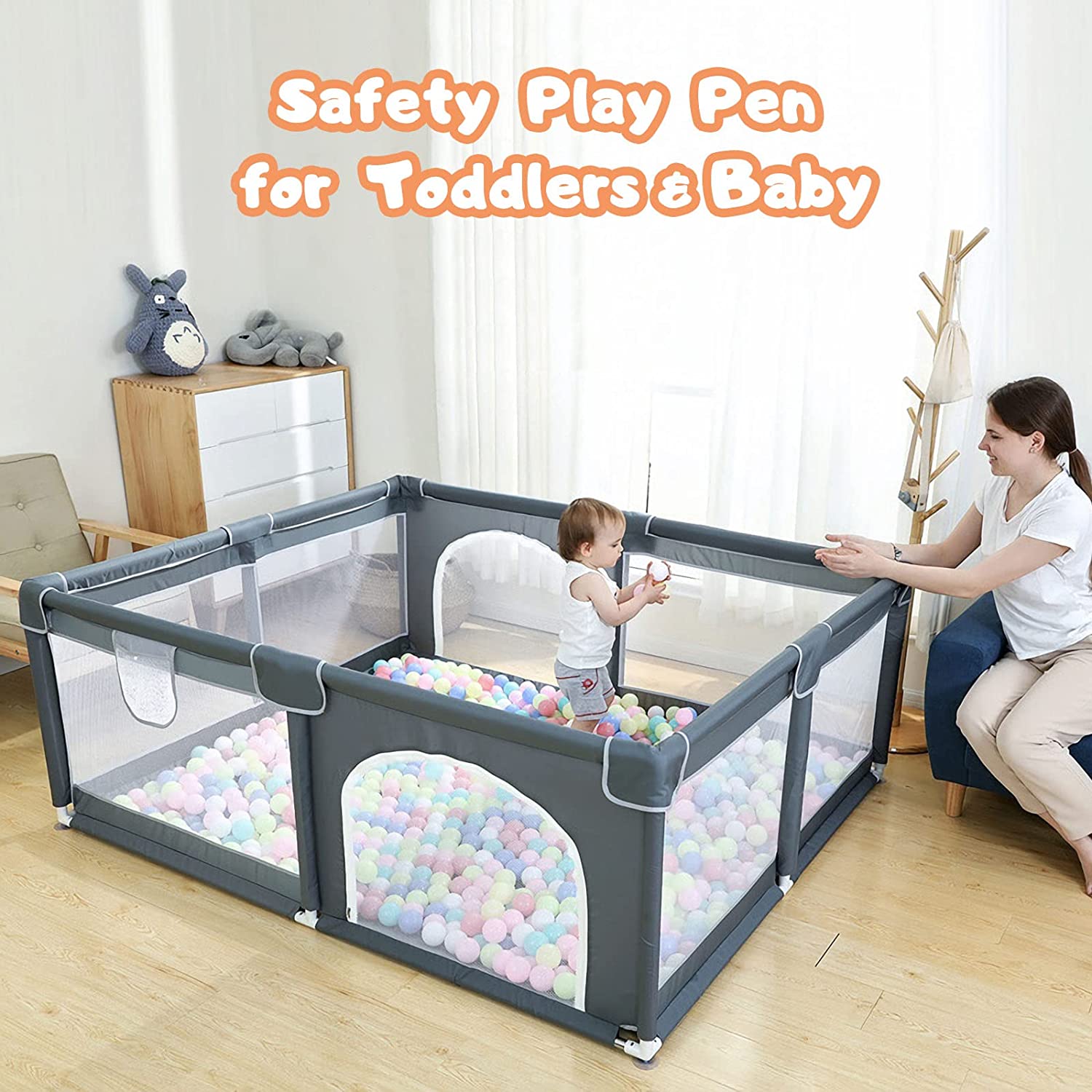 Baby Play Yard With Gate
