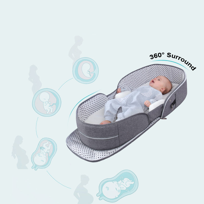 Portable Folding Crib Bed